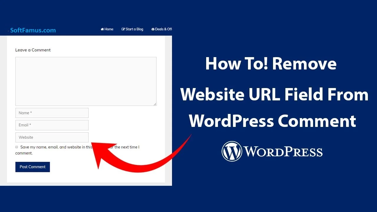 How To Remove Website URL From WordPress Comment