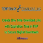 One Time Temporary Download Link